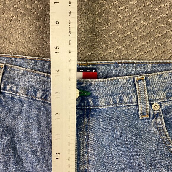 Vintage Y2K Tommy Hilfiger Denim Shorts Men's 38 Blue Jean cotton Made in Canada - Picture 7 of 10